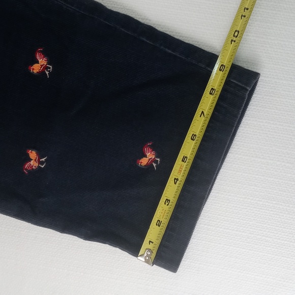 J. Crew Corduroy Embroidered Rooster Regular Fit Pants 100% Cotton - Picture 7 of 10